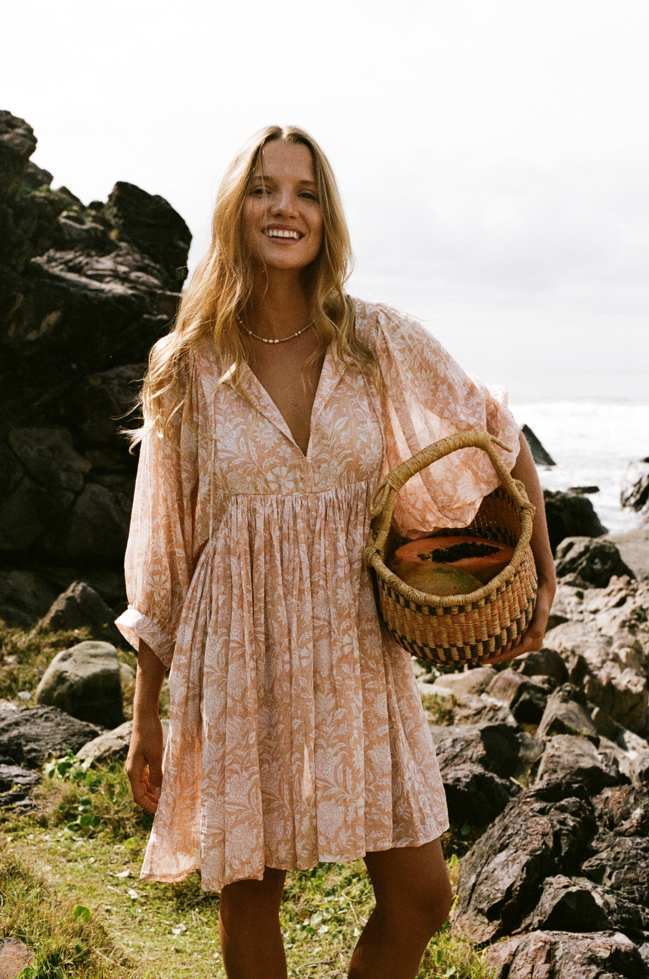 daughters of india Kyra Mini Dress ワンピース Kyra Mini Dress ~ Tangerine – Daughters of India