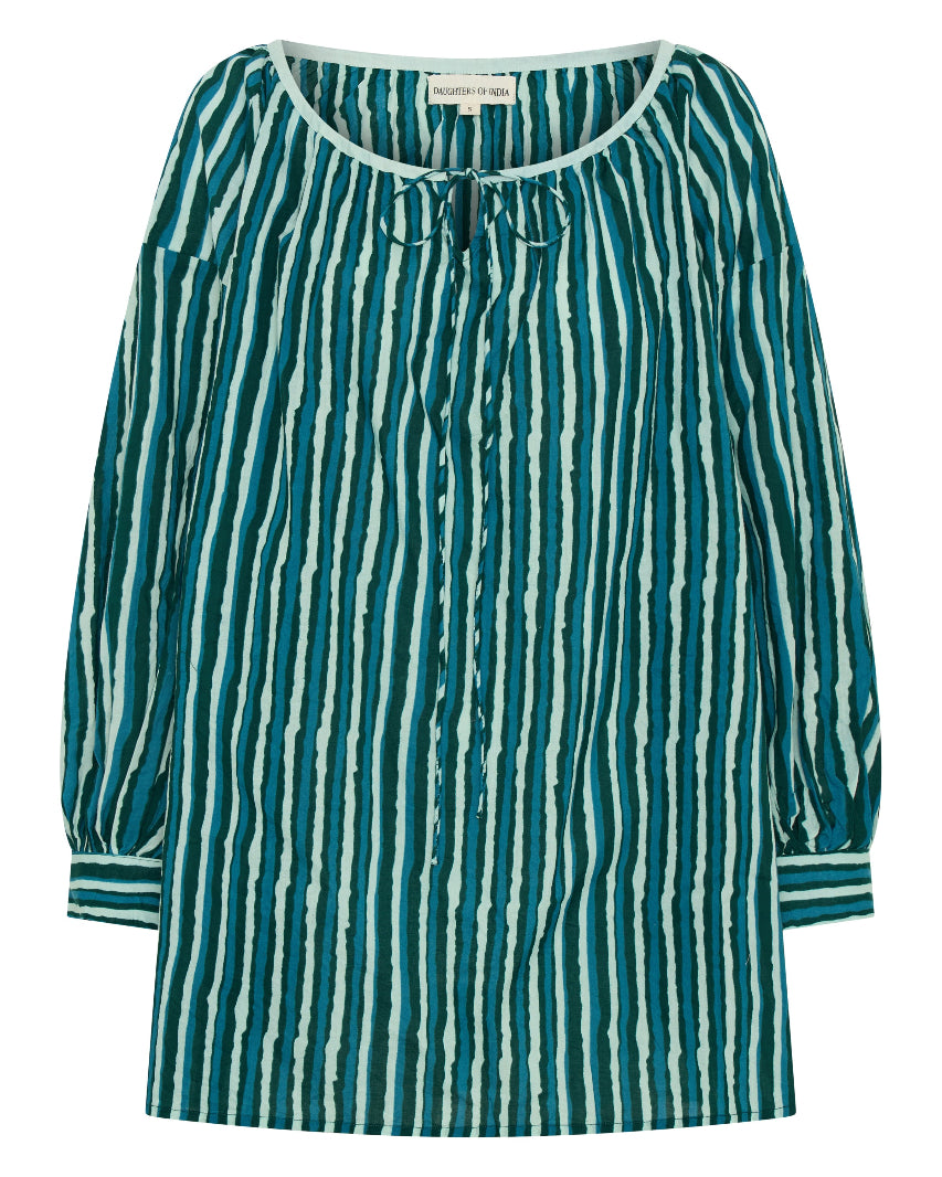 Ria Mini Dress ~ Cyan Candy