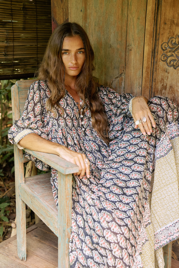 Bhoomi Maxi Dress ~ Onyx