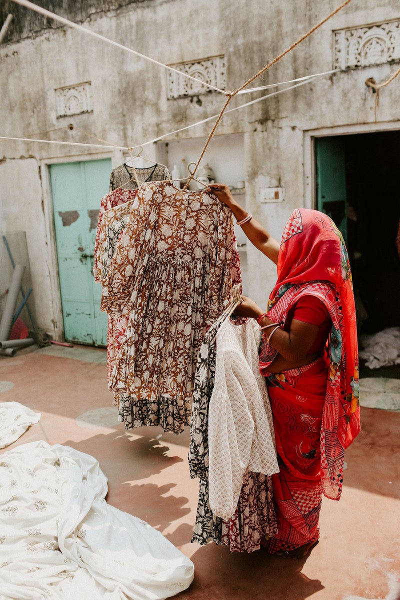 Kyra Midi Dress ~ Tangerine