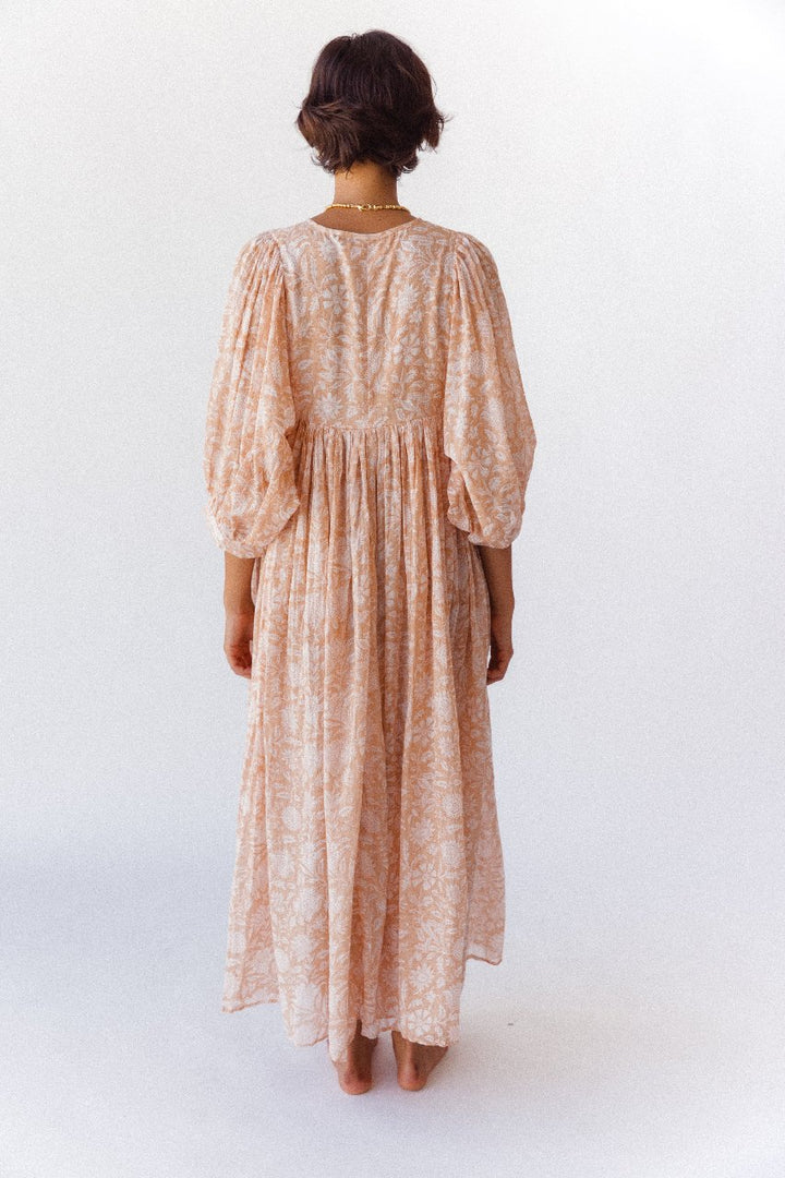 Kyra Maxi Dress ~ Apricot Blush