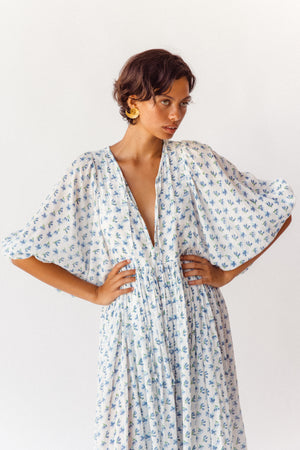 Kyra Maxi Dress ~  Azure