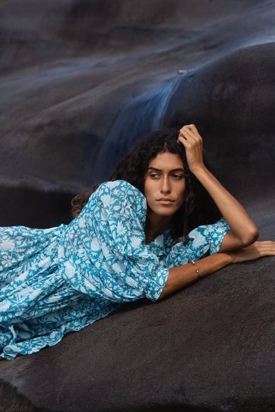 Kyra Mini Dress ~ Ocean Blue