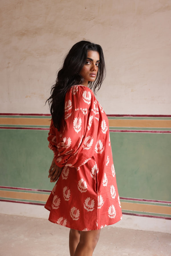 Ria Mini Dress ~ Ruby Red