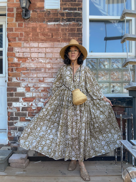 Kyra Maxi Dress ~ Olive