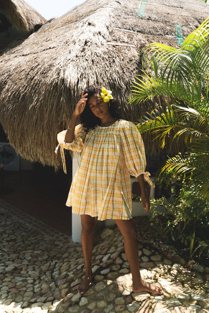 Freya Dress ~ Honeycomb Plaid