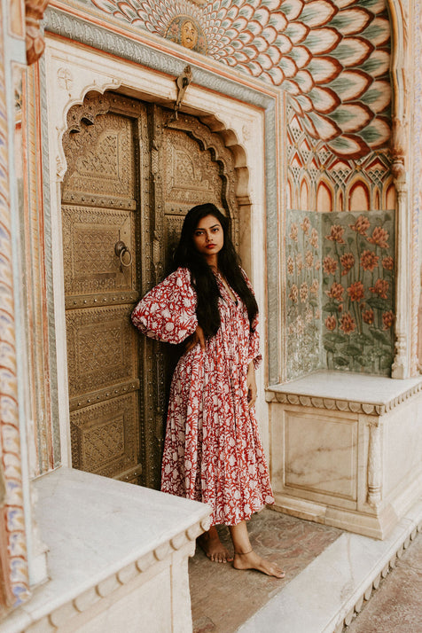 Kyra Midi Dress ~ Saffron