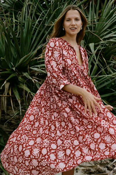 Kyra Midi Dress ~ Saffron