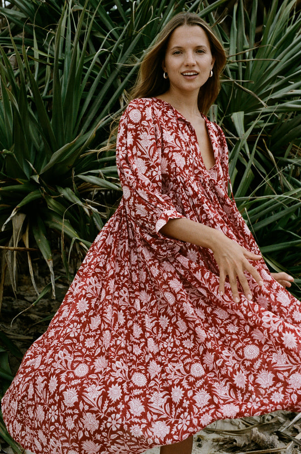 Kyra Midi Dress ~ Saffron